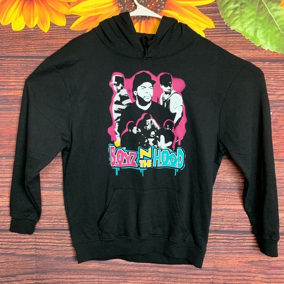 ⚡️Retro Style Boyz N The Hood Black Hoodie Sweater - Picture 1 of 3